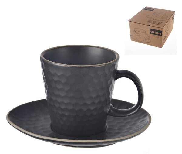 Czarna ceramiczna filiżanka do cappuccino 250 ml Tea Time – Orion