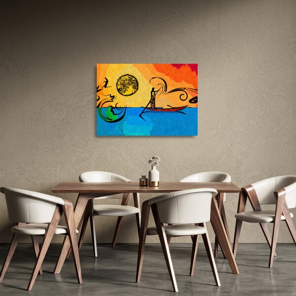 Obraz na szkle starożytnego obrazu (70x50 cm)