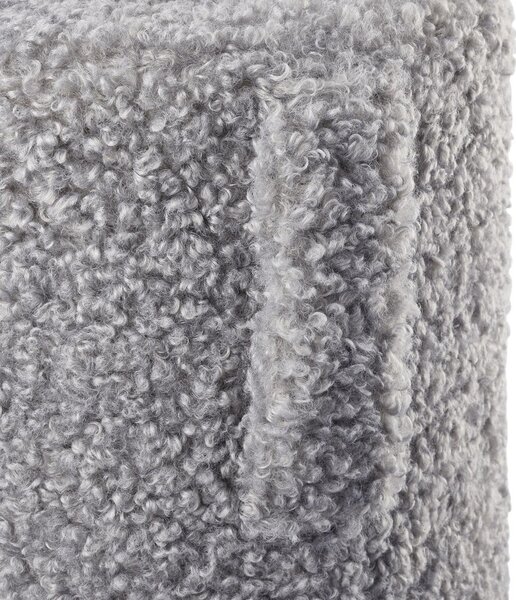 Szary puf z materiału bouclé Teddy – Blomus