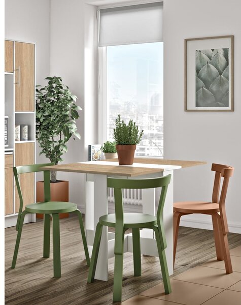 Rozkładany stół z blatem w dekorze dębu 76x28 cm Papillon – TemaHome