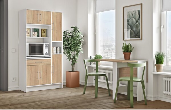 Rozkładany stół z blatem w dekorze dębu 76x28 cm Papillon – TemaHome