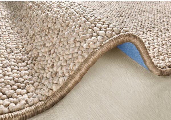 Jasnobrązowy okrągły dywan ø 200 cm Wolly – BT Carpet