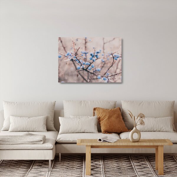 Obraz na szkle jagód na krzaku (70x50 cm)
