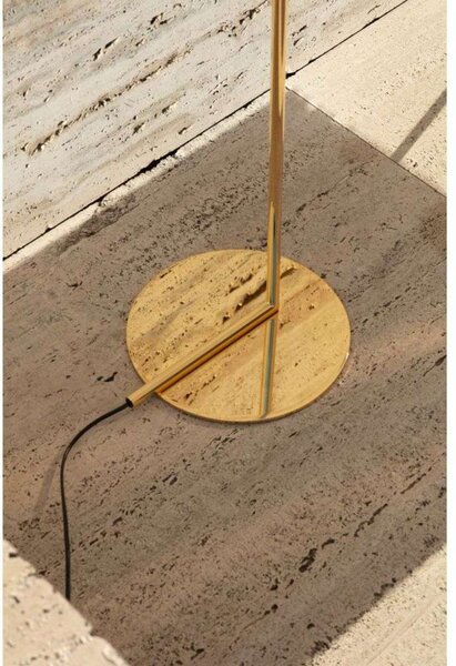 Lampa Podłogowa FLOS, ściemnialny, złoty | mosiężny, salon, metal
