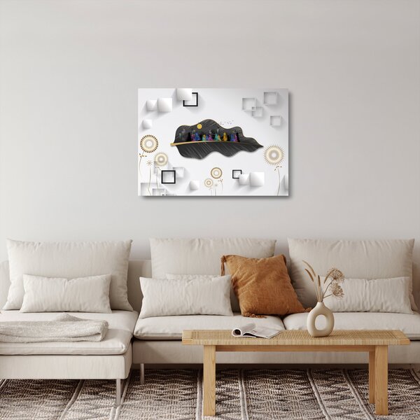 Obraz na szkle abstrakcji (70x50 cm)