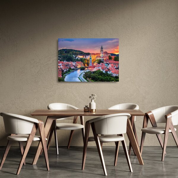Obraz na szkle - Český Krumlov (70x50 cm)