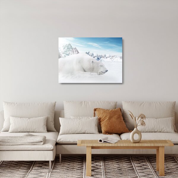 Obraz na szkle - Niedźwiedź polarny (70x50 cm)