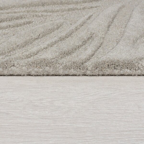 Szary dywan wełniany Flair Rugs Lino Leaf, 120x170 cm