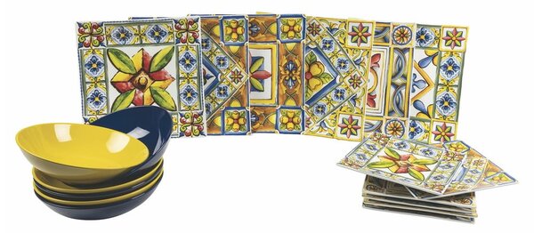 18-częściowy zestaw porcelanowych naczyń VDE Tivoli 1996 Costiera