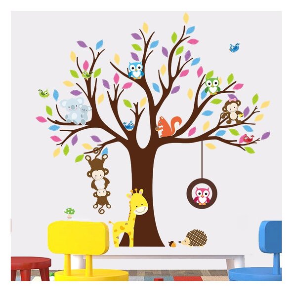 Zestaw dziecięcych naklejek ściennych Ambiance Tree with Animals
