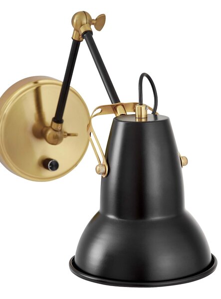LAMPA ŚCIENNA KINKIET NOWOCZESNY CZARNY BONA W2