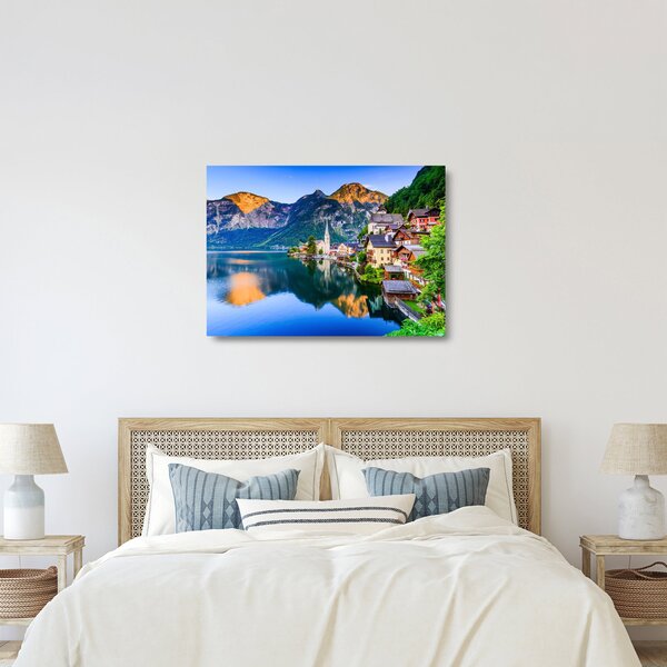 Obraz na szkle - Wieś alpejska (70x50 cm)