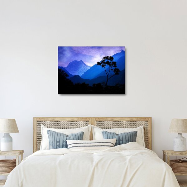 Obraz na szkle - Nocne niebo w Nepalu (70x50 cm)