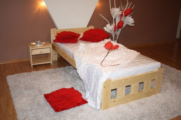 Łóżko drewniane, sosnowe NIKOLA 90x200 PRODUCENT
