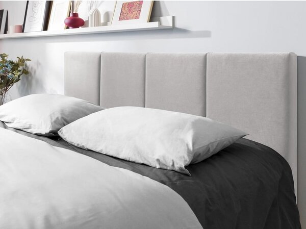 Jasnoszare tapicerowane łóżko dwuosobowe ze schowkiem ze stelażem 160x200 cm Juniper – Mazzini Beds