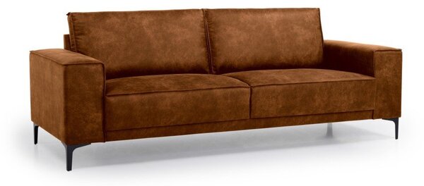 Koniakowa sofa z imitacji skóry 224 cm Copenhagen – Scandic