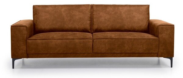 Koniakowa sofa z imitacji skóry 224 cm Copenhagen – Scandic