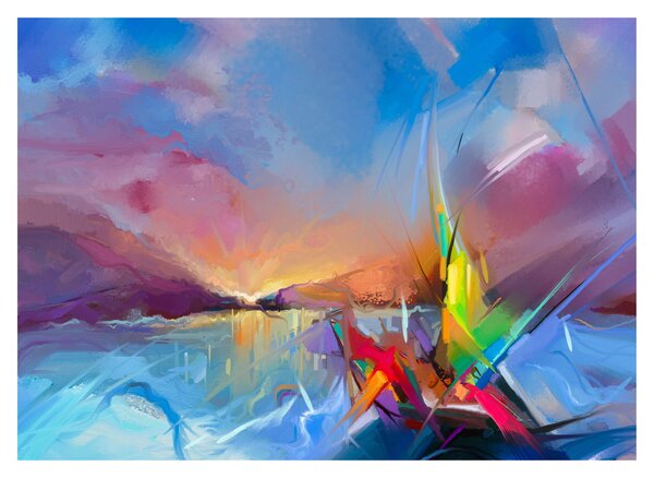 Obraz na szkle - Zachód słońca (70x50 cm)