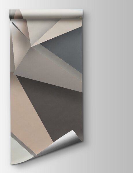 Fototapeta Abstrakcyjne geometryczne kształty w delikatnych kolorach, Fototapety 3d z figurami, Popularne Fototapety, u42871 - Tapeko.pl