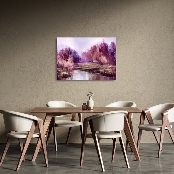 Obraz na szkle - Malarstwo pejzażowe jesienne (70x50 cm)