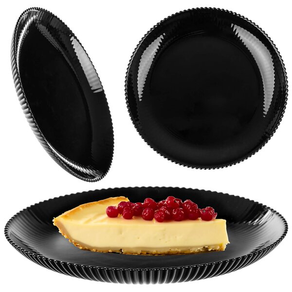 Talerz deserowy Regno 19 cm czarny 1 szt