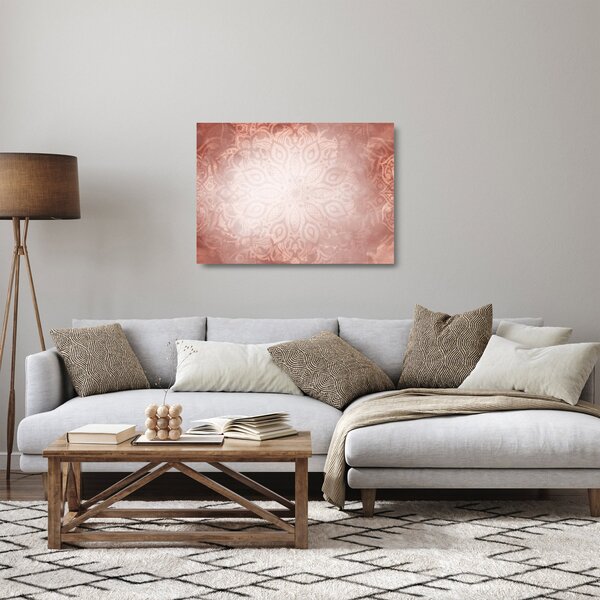 Obraz na szkle - Różowa mandala (70x50 cm)