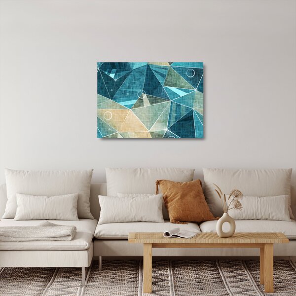 Obraz na szkle - Turkusowa abstrakcja (70x50 cm)