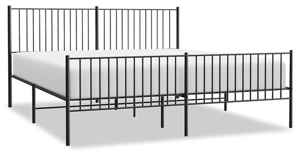 Czarne metalowe łóżko rustykalne 180x200cm G6-S56