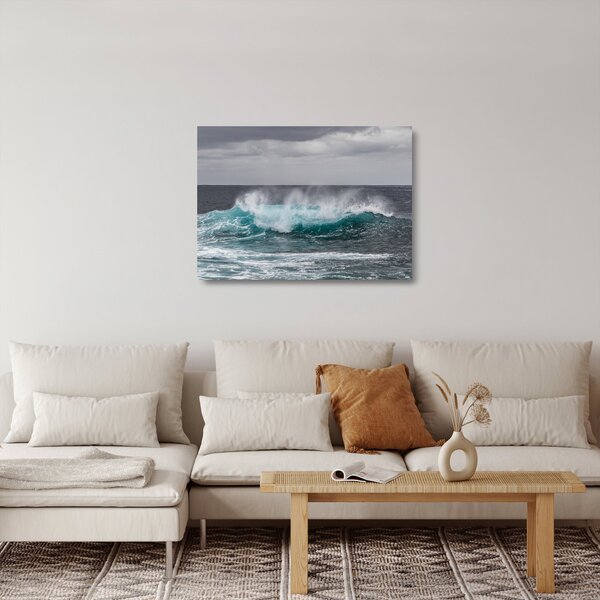 Obraz na szkle - Fale w oceanie (70x50 cm)
