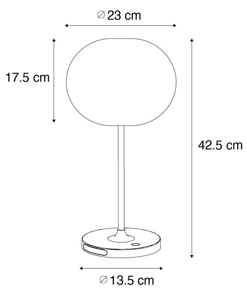 Zewnetrzna Zestaw 2 Nowoczesnych lamp stołowych akumulatorowych białych - Maloi Oswietlenie zewnetrzne