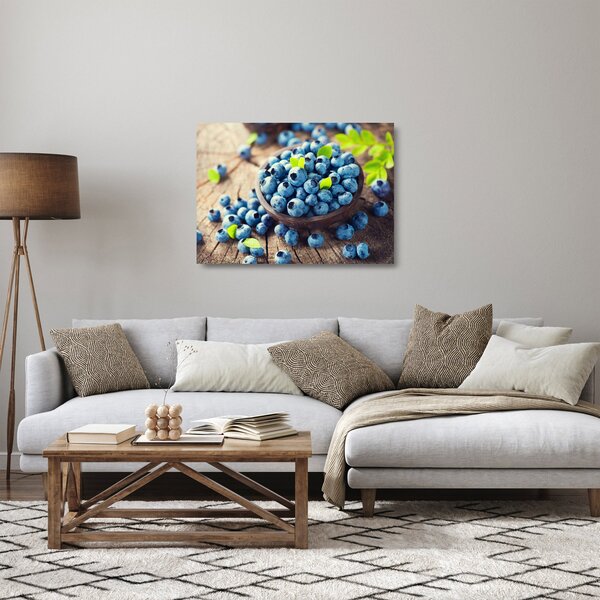 Obraz na szkle - Jagody (70x50 cm)