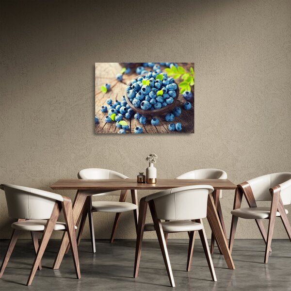 Obraz na szkle - Jagody (70x50 cm)