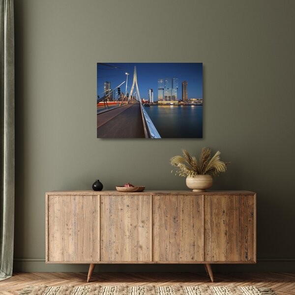 Obraz na szkle - Zmierzch w Rotterdamie, Holandia (70x50 cm)