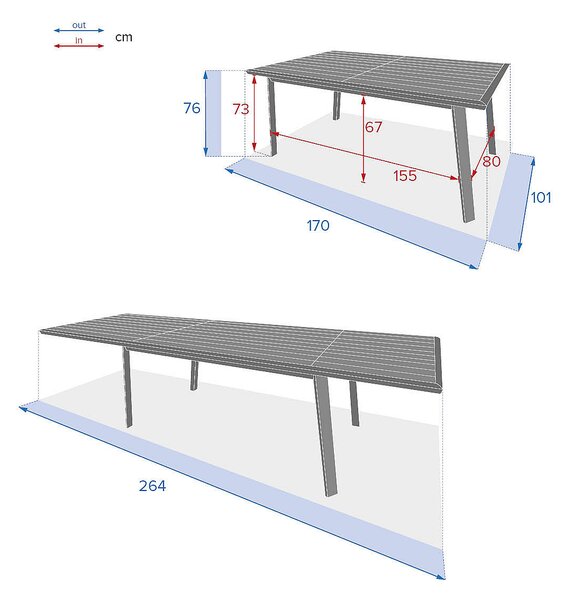 Aluminiowy zestaw ALORA 1+10 (szarobrązowy)