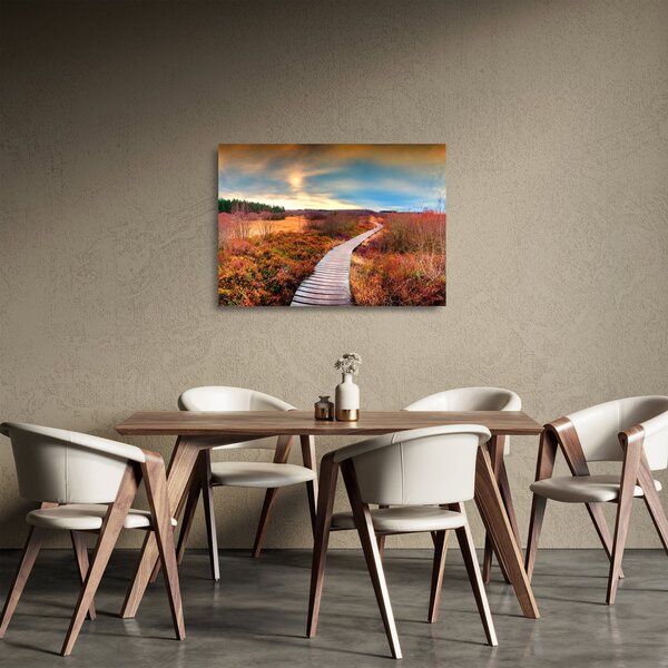 Obraz na szkle - Jesienna podróż krainą (70x50 cm)