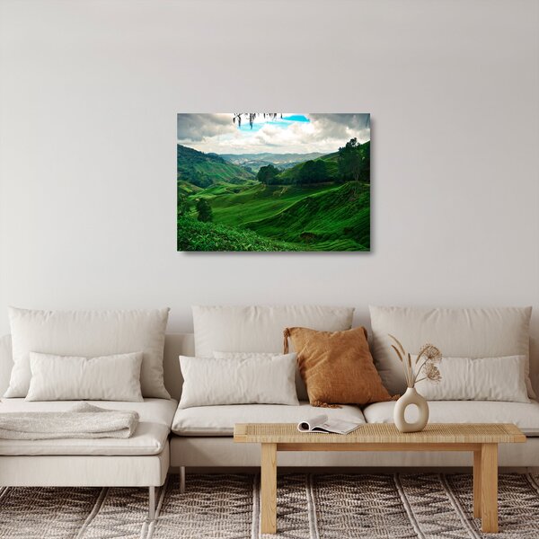 Obraz na szkle - Plantacje herbaty w Malezji (70x50 cm)