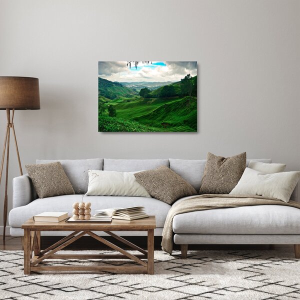Obraz na szkle - Plantacje herbaty w Malezji (70x50 cm)