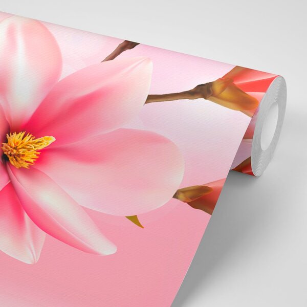 Tapeta delikatna różowa magnolia