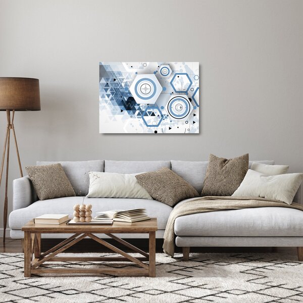 Obraz na szkle - Abstrakcja geometryczna (70x50 cm)