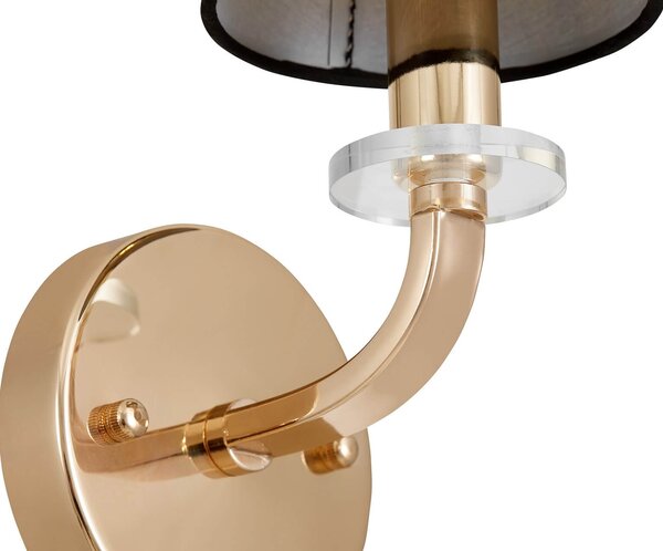 LAMPA ŚCIENNA KINKIET NOWOCZESNY CZARNO-ZŁOTY ORLANDO W1