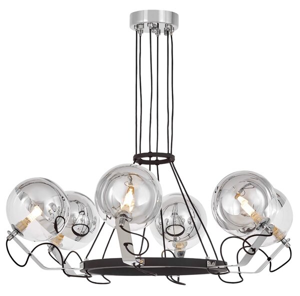 NOWOCZESNA LAMPA WISZĄCA CZARNA MARSEO W6