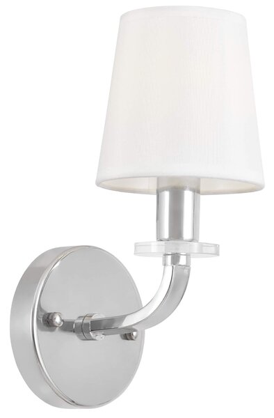 LAMPA ŚCIENNA KINKIET NOWOCZESNY BIAŁO-CHROMOWANY ORLANDO W1