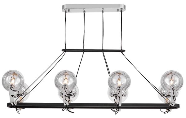 NOWOCZESNA LAMPA WISZĄCA CZARNA MARSEO PRO W8