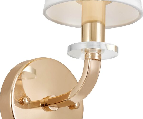 LAMPA ŚCIENNA KINKIET NOWOCZESNY BIAŁO-ZŁOTY ORLANDO W1