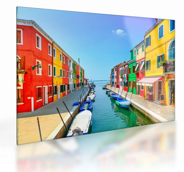 Obraz na szkle - Wyspa Burano, Wenecja, Włochy (70x50 cm)