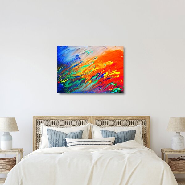 Obraz na szkle - Kolorowa abstrakcja (70x50 cm)