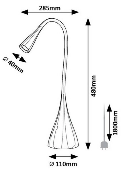 Rabalux 74205 lampa stołowa LED Jeff 2, biały