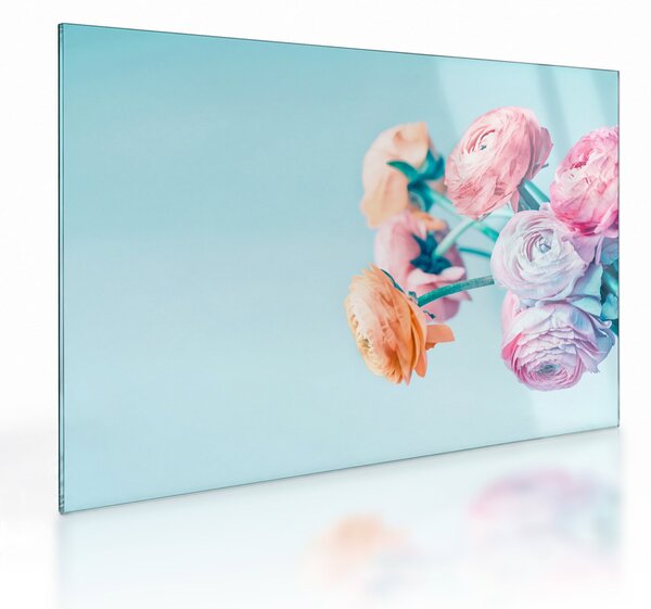 Obraz na szkle - Kwiaty w wazonie (70x50 cm)