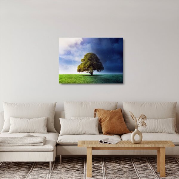 Obraz na szkle - Dzień i noc (70x50 cm)