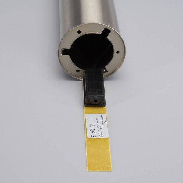 Lindby Słupek oświetleniowy Enja, 50 cm, stal nierdzewna, IP44, E27 Enja Lindby, możliwość ściemniania, aluminiowy / szary / cynkowy, stal szlachetna, nowoczesny